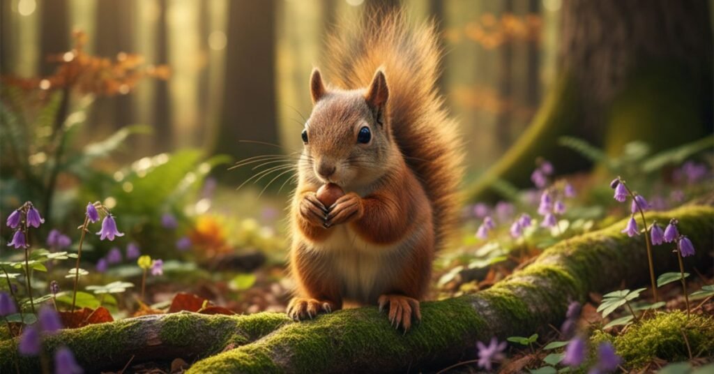 Small pet squirrel close-up