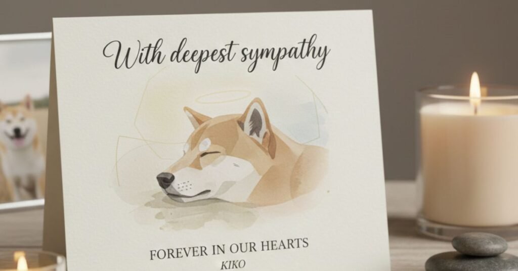 Pet dog sympathy greeting card