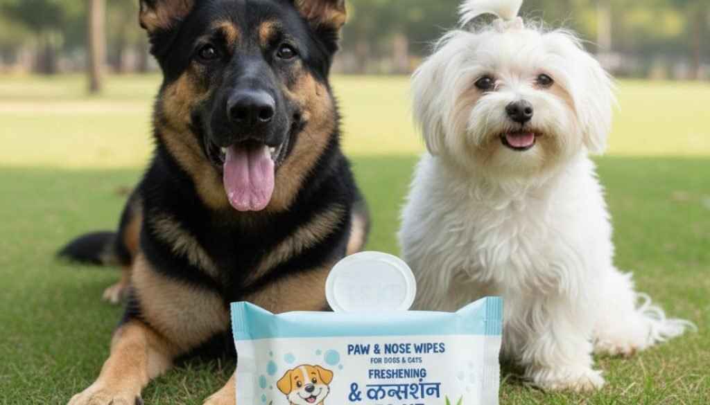 Alcohol-free dog pet wipes for safe and gentle daily grooming.